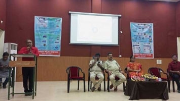 Awareness campaign at  KUCHINDA COLLEGE KUCHINDA,addressed by SDPO,KUCHINDA,IIC,KUCHINDA, PRINCIPAL, KUCHINDACOLLEGE.,DR,AMIYA KUMAR PATRA,ADMINISTRATIVE BURSAR,KUCHINDA COLLEGE.