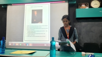 Weekly Seminar of English(Deepika Baa-Temptation of Nature vs. Duty in Robert Frost's Stopping by woods on a snowy evening)