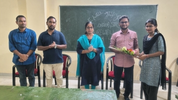 Biding farewell to Mr.Dibya Nag,Lect .in Economics,who is transferred to Loisingha college ,Bolangir